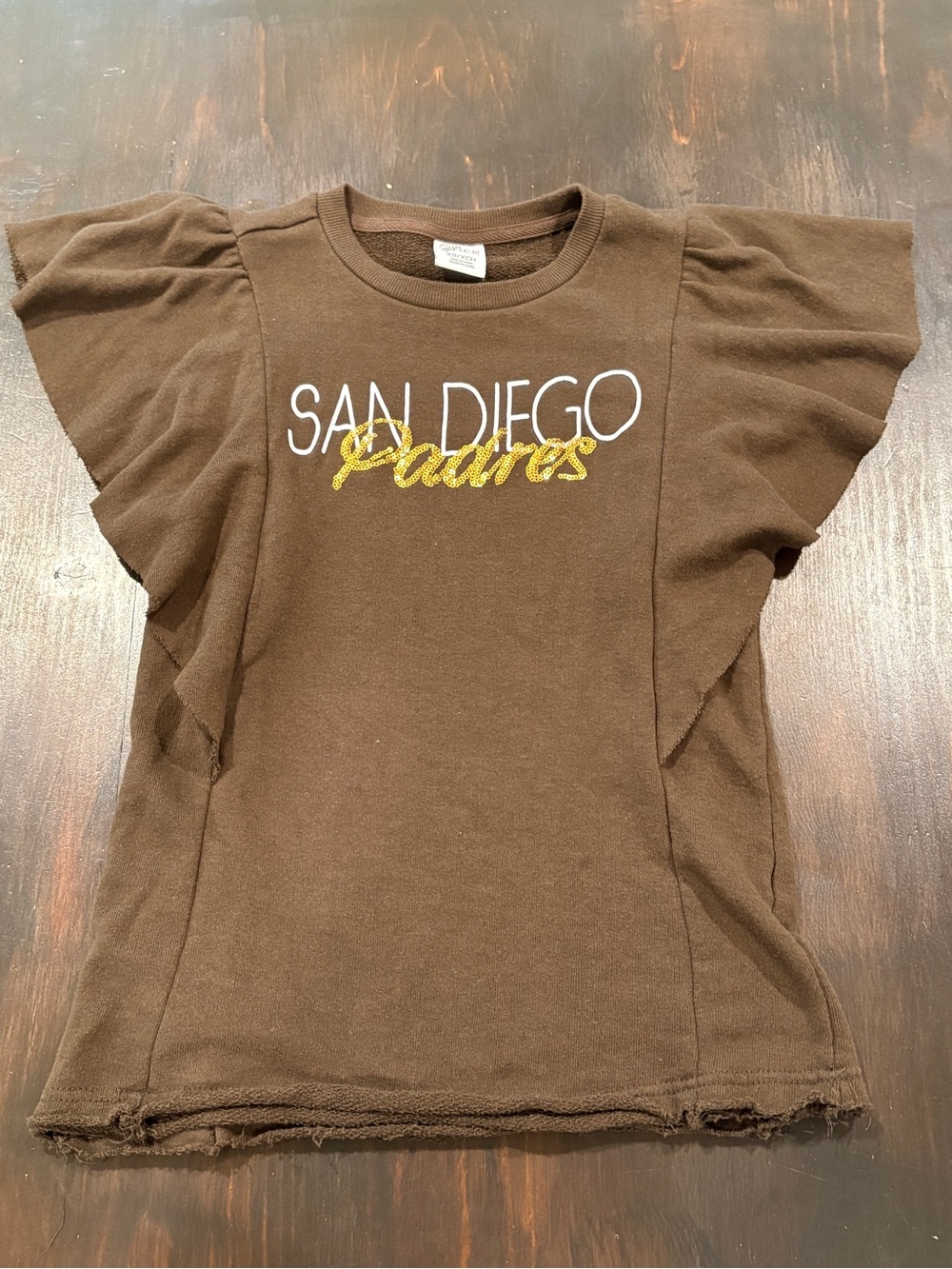 Ruffle Sleeve San Diego Padres Women's Top